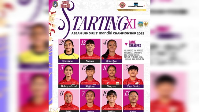 Susunan Pemain Timnas Putri Indonesia U-16. [Instagram]